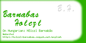 barnabas holczl business card